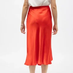 LA PETITE ETOILE Jupe droite effet satiné jill Femme ROUGE Clearance