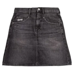 TOMMY HILFIGER Jupe en jean noir droite Femme GRIS FONCE Best