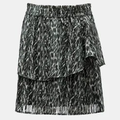 DEELUXE 74 Jupe élastique loralie grey à motif avec volants Femme VERT Hot