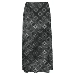 VERO MODA Jupe longue à motif géométrique avec fente Femme NOIR