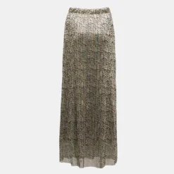 PLEASE Jupe longue imprimé avec fils métalliques Femme OR Online