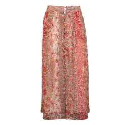 LA PETITE ETOILE Jupe longue imprimé patchwork à fleurs Joa Femme ORANGE Online