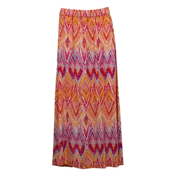DEELUXE 74 Jupe longue légère tyana Femme ORANGE New