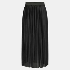 JDY Jupe longue plissée e boa ceinture élastique Femme NOIR Hot