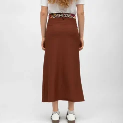 HOLLY AND JOEY Jupe gab imprimé léopard Femme MARRON Best