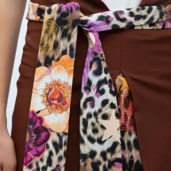 HOLLY AND JOEY Jupe gab imprimé léopard Femme MARRON Best