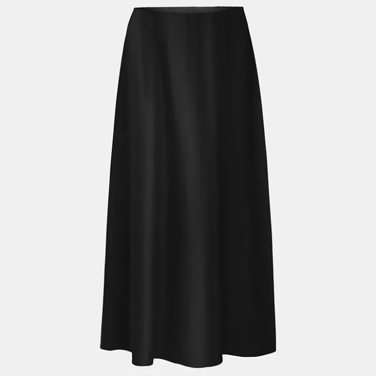 ONLY Jupe nova longue ceinture élastique Femme NOIR New