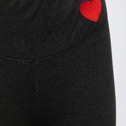 CHANTAL THOMASS Legging fourré myrta avec coeur brodé rouge Femme NOIR Online