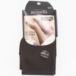 MINELLI Legging infilable effet peau thermique fourré adelisse Femme MARRON