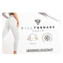 BILL TORNADE Legging sculptant Femme GRIS CLAIR