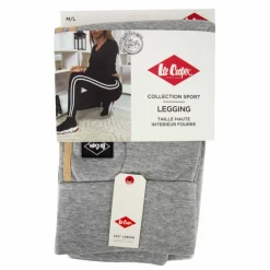 LEE COOPER Legging taille haute fourré bandes côtés Louba Femme GRIS Online