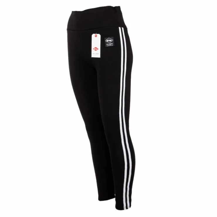 LEE COOPER Legging taille haute fourré bandes côtés Louba Femme NOIR