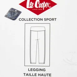 LEE COOPER Legging taille haute fourré bandes côtés Louba Femme NOIR