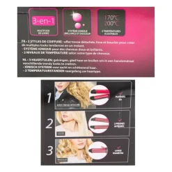 CALOR Lisseur-boucleur Elite 3 en 1 Mixte ROSE Hot