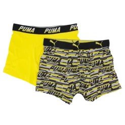 PUMA Lot de 2 boxers confort coton stretch Homme JAUNE New