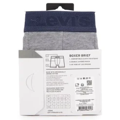 LEVI'S Lot de 2 boxers coton bio à motifs graphique stretch Homme BLEU Clearance