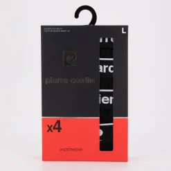 PIERRE CARDIN Lot de 4 boxers coton pca/1/bcx4/cla/1 Homme NOIR