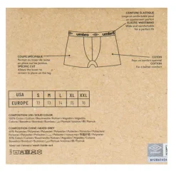 UMBRO Lot de 4 boxers coton umr/1/bcx4/class1 Homme MULTICOLORE New