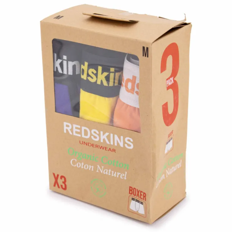 REDSKINS Lot de 3 boxers en coton Homme JAUNE Sale