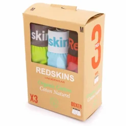 REDSKINS Lot de 3 boxers en coton Homme TURQUOISE Clearance