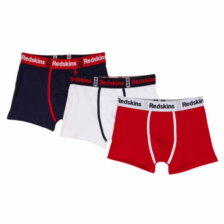 REDSKINS Lot de 3 boxers en coton Homme BLANC