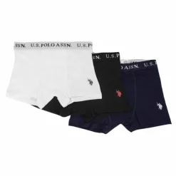 US POLO lot de 3 boxers en coton stretch Homme BLANC Best