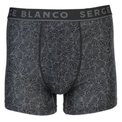 SERGE BLANCO Lot de 2 boxers imprimé fleurs et uni Homme GRIS Sale