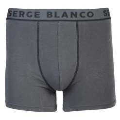 SERGE BLANCO Lot de 2 boxers imprimé fleurs et uni Homme GRIS Sale