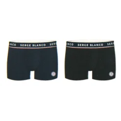 SERGE BLANCO Lot de 2 boxers Homme BLEU FONCE Online