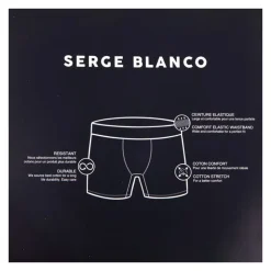 SERGE BLANCO Lot de 2 boxers Homme BLEU FONCE Online
