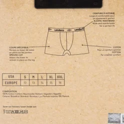 UMBRO Lot de 4 boxers rouge/blanc/noir/bleu Homme MULTICOLORE