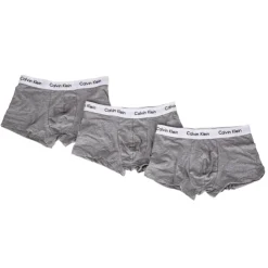 CALVIN KLEIN Lot de 3 boxers unis coton stretch homme GRIS Sale