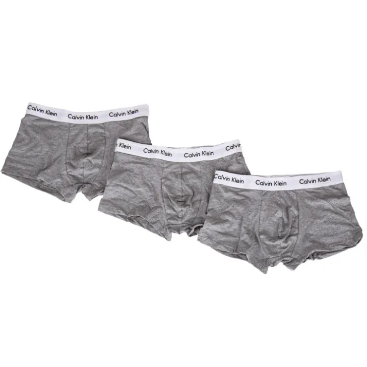 CALVIN KLEIN Lot de 3 boxers unis coton stretch homme GRIS Sale
