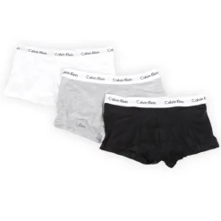 CALVIN KLEIN Lot de 3 boxers unis coton stretch homme MULTICOLORE New