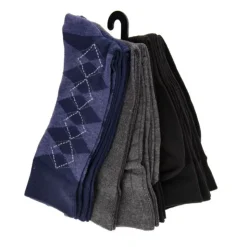 BURTON OF LONDON Lot de 7 chaussettes fantaisies kamalo Homme BLEU FONCE Hot