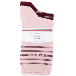 TOMMY HILFIGER Lot de 2 chaussettes Femme ROSE