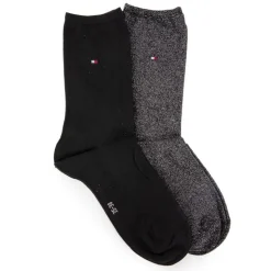 TOMMY HILFIGER Lot de 2 chaussettes Femme NOIR