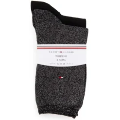 TOMMY HILFIGER Lot de 2 chaussettes Femme NOIR