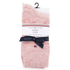 TOMMY HILFIGER Lot de 2 chaussettes Femme ROSE
