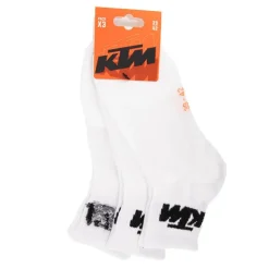 KTM Lot de 3 chaussettes Homme BLANC Best