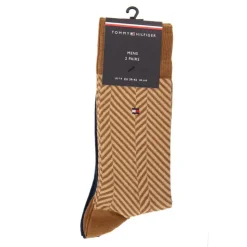 TOMMY HILFIGER Lot de 2 chaussettes Homme MARRON