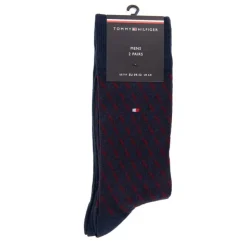 TOMMY HILFIGER Lot de 2 chaussettes Homme BLEU FONCE