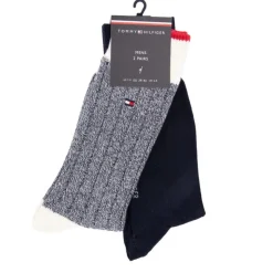 TOMMY HILFIGER Lot de 2 chaussettes Homme BLEU FONCE Clearance