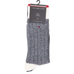 TOMMY HILFIGER Lot de 2 chaussettes Homme BLEU FONCE Clearance