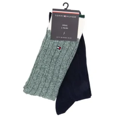 TOMMY HILFIGER Lot de 2 chaussettes Homme VERT FONCE Best