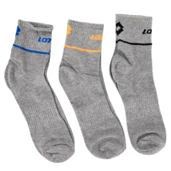 LOTTO Lot de 3 chaussettes logo cheville Homme GRIS Outlet