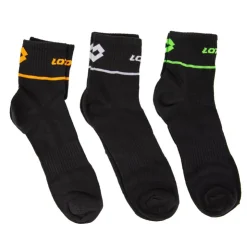 LOTTO Lot de 3 chaussettes logo cheville Homme NOIR