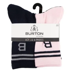 BURTON OF LONDON Lot de 6 chaussettes miriana burton Femme BLEU FONCE Best