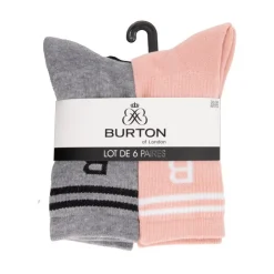 BURTON OF LONDON Lot de 6 chaussettes miriana burton Femme MULTICOLORE Hot