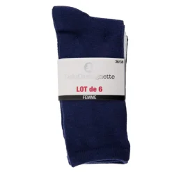 LULU CASTAGNETTE Lot de 6 chaussettes nilda Femme BLEU FONCE Clearance
